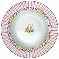 Easy Life-Nuova Porcelán mélytányér 21,5cm, Happy Easter tányér és evőeszköz