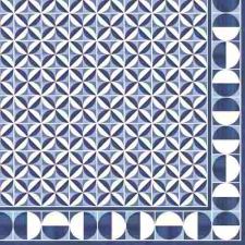 Easy Life Nuova R2S Papírszalvéta 33x33cm, Geometric Blue, 20db-os, Atmosphere konyhai eszköz