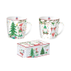 Easy Life Nuova R2S Porcelán bögreszett 2db-os, 350ml, dobozban, Ready for Christmas
