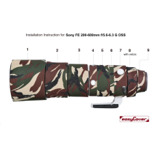 Easycover Lens Oak Sony 200-600 zöld terepszínű (LOS200600GC) (LOS200600GC) objektív tok