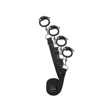 Easytoys - ágyhoz kötöző szett (fekete) bilincs, kötöző