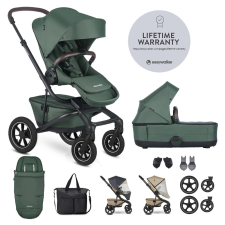 Easywalker EASYWALKER Szett XXL kombinált babakocsi Jimmey Air Pine Green kiegészítőkkel babakocsi