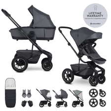 Easywalker Harvey5 Premium XXL AIR kombinált babakocsi szett kiegészítőkkel, Mineral Grey babakocsi