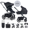 Easywalker Harvey⁵ Air XXL Kombinált Babakocsi Midnight Black - Prémium Babakocsi Terepre és Városba Újszülötteknek