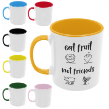 Eat fruit not friends - Színes Bögre bögrék, csészék