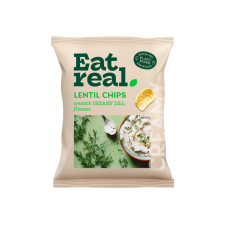 EAT REAL Eat Real lencse chips lágy krémes kapros ízvilág 40 g reform élelmiszer
