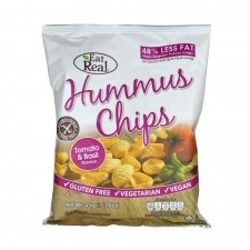 EAT REAL hummus chips paradicsom és bazsalikom ízű 45 g 45 g alapvető élelmiszer
