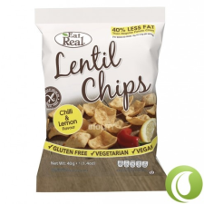 EAT REAL Lencse Chips Chili-Citrom 40 g előétel és snack