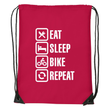  Eat sleep bike repeat - Sport táska Piros egyedi ajándék