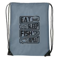Eat sleep fish repeat - Sport táska szürke tornazsák