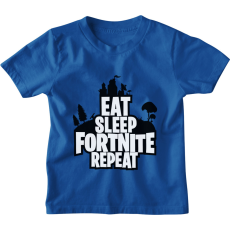  Eat Sleep Fortnite Repeat - Gyerek Póló