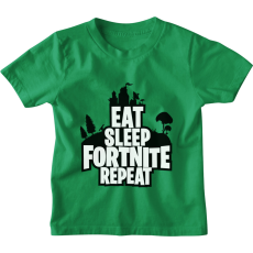  Eat Sleep Fortnite Repeat - Gyerek Póló