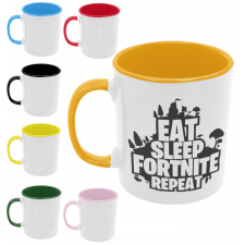  Eat Sleep Fortnite Repeat - Színes Bögre bögrék, csészék