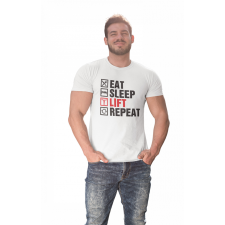  Eat Sleep Lift Repeat - Férfi Póló férfi póló
