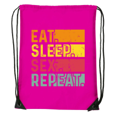  Eat sleep sex repeat - Sport táska magenta
