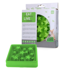  Eat Slow Live Longer Star Habzsolásgátló Tál zöld 3 méretben kutyatál