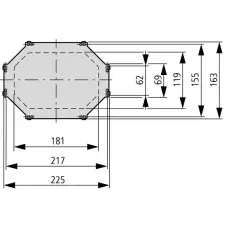EATON 093833 T-CI23 CI IP65 műanyag. elosztó karimák, fedelek, ajtók villanyszerelés