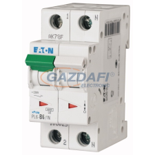 EATON 164944 Kismegszakító, 6kA PL6-D20/1N - 20 A, 1P+N, karakterisztika: D villanyszerelés