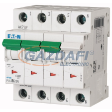 EATON 165043 Kismegszakító, 6kA PL6-D4/3N - 4 A, 3P+N, karakterisztika: D villanyszerelés