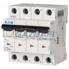 EATON 166492 Kismegszakító, 6kA 4 pólus 13A, B karakterisztika, PL6-B13/4 villanyszerelés