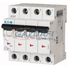 EATON 166514 Kismegszakító, 6kA 4 pólus 1A, C karakterisztika, PL6-C1/4 villanyszerelés