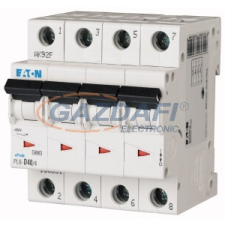 EATON 166532 Kismegszakító, 6kA 4 pólus 63A, C karakterisztika, PL6-C63/4 villanyszerelés