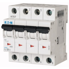 EATON 166537 PL6-D1/4 Kismegszakító, 6kA 4 pólus villanyszerelés