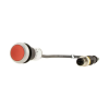 EATON 185684 Nyomógomb lapos,ret.,1Ny,piros,0.2m,M12A