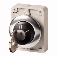 EATON 187092 M30C-FWRS Kulcsos gomb,30mm,lapos,2áll.,reteszelt villanyszerelés
