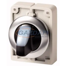 EATON 188067 Világító választókapcsoló,fém,30mm,lapos,2állású,fehér, M30I-FWLKV-W villanyszerelés