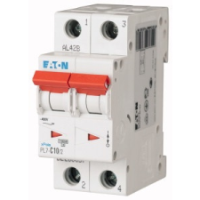 EATON 263369 PL7-D10/2 Kismegszakító. 2P, 10A, D karakterisztika, 10kA villanyszerelés