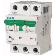 EATON 263386 PL7-B6/3 Kismegszakító. 3P, 6A, B karakterisztika, 10kA villanyszerelés