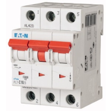 EATON 263407 PL7-C10/3 Kismegszakító. 3P, 10A, C karakterisztika, 10kA villanyszerelés