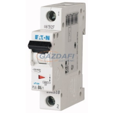 EATON 286542 Kismegszakító, 6kA 1 pólus 6A, D karakterisztika, PL6-D6/1 villanyszerelés