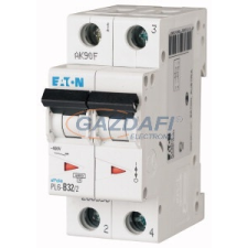 EATON 286558 Kismegszakító, 6kA 2 pólus 32A, B karakterisztika, PL6-B32/2 villanyszerelés