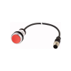 EATON EATON 181633 C22-D-R-K01-P3 Nyomógomb lapos, 1ny, piros, 0,5m, M12A