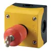 EATON EATON 216523 M22-PVS/KC11/IY Tokozott kulcsos vészgomb kpl.,1z-1ny