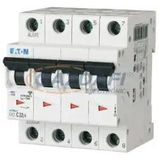 EATON EATON 279072 FAZ-D2/4 Kismegszakító, 15kA 4-pól. villanyszerelés