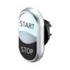 EATON Y7-216708 fekete-fehér Start-Stop kettős világító nyomógomb (216708)