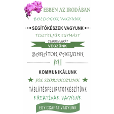  Ebben az irodában...egyedi dekoráció - műanyag, 600*400 információs tábla, állvány