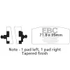 EBC BRAKES EBC FA022 fékbetét (1 tárcsához) EBC Brakes Futómű és fék alkatrészek Fékbetétek (tárcsafék)