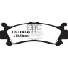 EBC BRAKES EBC FA702TT fékbetét (1 tárcsához, garnitúra) EBC Brakes Futómű és fék alkatrészek Fékbetétek (tárcsafék)