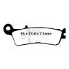 EBC BRAKES EBC FA755R fékbetét (1 tárcsához) EBC Brakes Futómű és fék alkatrészek Fékbetétek (tárcsafék)