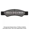 EBC BRAKES EBC FA769R hátsó fékbetét szett (1 tárcsához) EBC Brakes Futómű és fék alkatrészek Fékbetétek (tárcsafék)