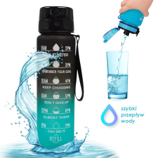 eCarla Ombre vizes palack FEKETE-KÉK 1000ml termosz