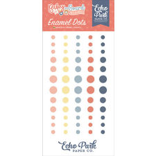 Echo Park Baby On Board - Girl Díszítőelem Enamel Dots (1 csomag) dekorációs kellék