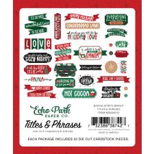 Echo Park Baking Spirits Bright Kivágatok Titles & Phrases (1 csomag) matrica