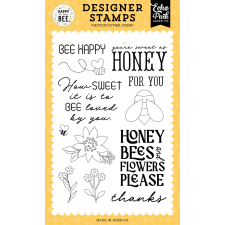 Echo Park Happy As Can Bee Bee Happy Szilikonbélyegző Clear Stamps (1 db) bélyegző