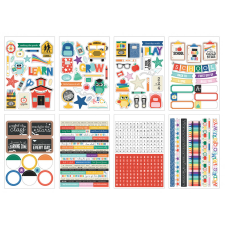 Echo Park Off To School Matrica készlet Sticker Book (16 ív) matrica
