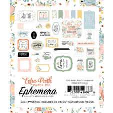 Echo Park Our Happy Place Kivágatok Ephemera (1 csomag) matrica